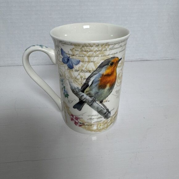 Kent Pottery Birds & Butterflies Replacement English Mug - Picture 1 of 8